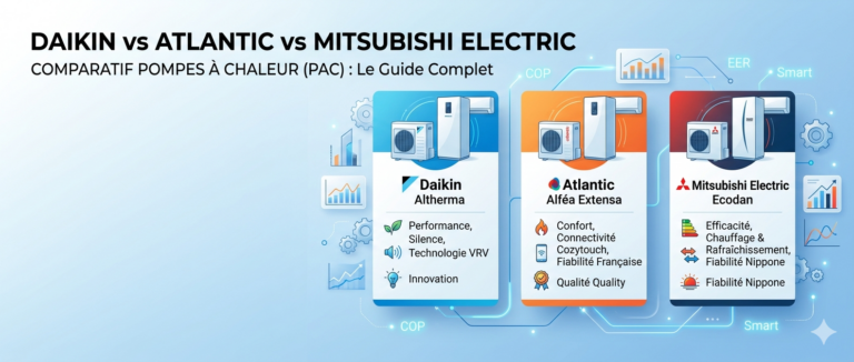 Daikin vs Atlantic vs Mitsubishi comparatif PAC