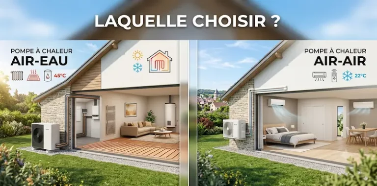 Pompe à chaleur air-eau vs air-air laquelle choisir