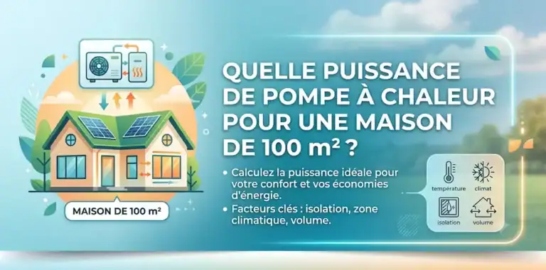 quelle puissance de pompe achaleur pour une maison de 100 m²