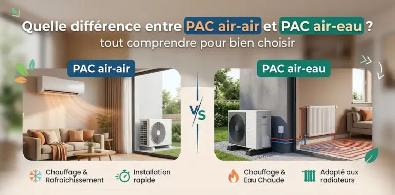 Quelle différence entre PAC air-air et PAC air-eau